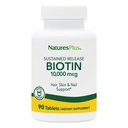 NaturesPlus Biotin, Sustained Release - 90 Tablet - Vegetarian, Gluten Free - 90 servis