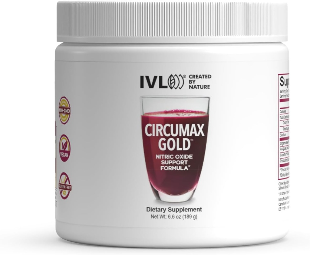 IVL - CircuMax Gold - Nitrik Oksit Supplement Toz Boost - Organik Beets - Careflow Mango Toz ve Nitro Rocket (6.70 oz - 30 Hizmet)