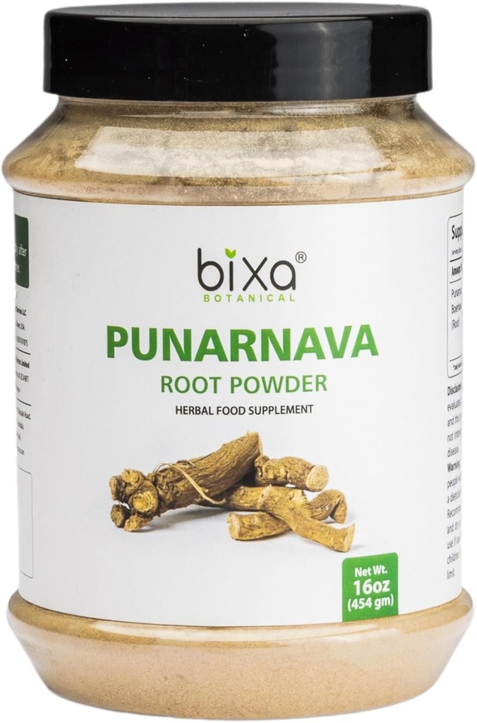 Bixa BOTANICAL Punarnava Toz, Boerhavia Diffusa – Destekler Kidney Detox ve Liver Health – Steam Tedavi Edildi, Vegan, Non-GMO,% 100 Saf Ayurvedic Herbal Supplement, 16 Oz
