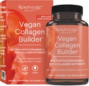 Reserveage Beauty Vegan Collagen Builder - Plant-Based Collagen Branson for Glowing Skin - C Supplement for Hydrated Skin - Gluten Free - 60 Veggie Capsules (30 hizmet)