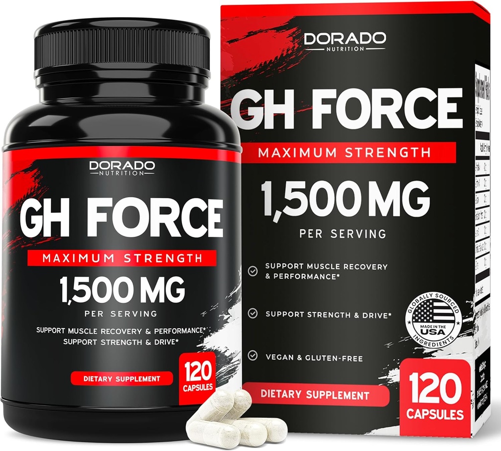 HGH Erkekler ve Kadınlar için Supplements (120 Kont) 1500 mg Destek Kas Büyüme ve İnsan Büyüme Hormonlarının Sağlıklı Düzeyleri - Erkekler için Sağlıklı Kas ve Kurtarmayı Destekleyin - ABD Made