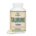 Taurine Supplement 1000 mg Per Service, 180 Capsules - Amino Asit Studied to Support a Longer, Healthier Life (Taurina) Vegan Güvenli, Gluten Free, Non-GMO by Double Wood