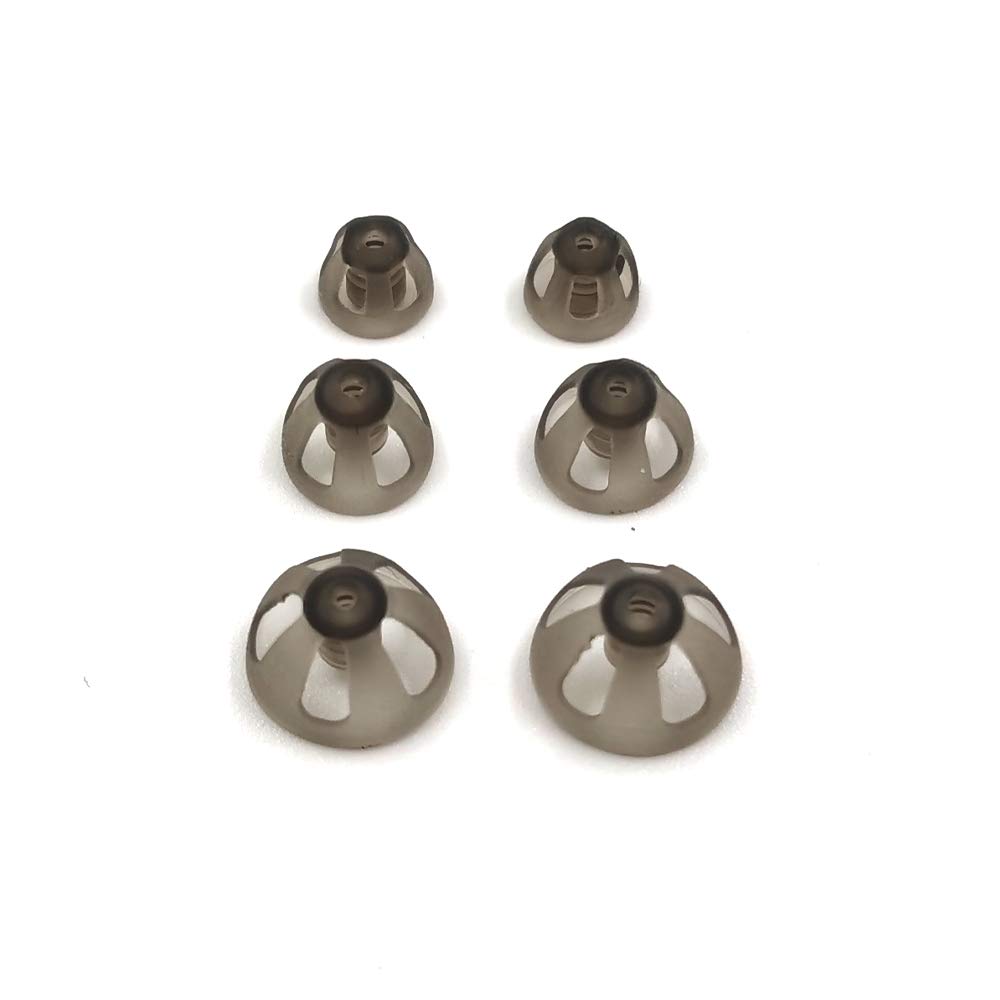 İşitme Aid Domes Smoky Gray Tips Ear Pieces Comfortable for Open Fit BTE Sound Amplifier PASP Kit Invisible, RIC 5+8+10mm (Mixed * 6) hariç,