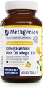 Μεταγονική OmegaGenics Mega 10 Omega Συμπλήρωμα με Omega-7, 330 mg EPA & 170 mg DHA για την υγεία της καρδιάς*- Ανθεκτικά πηγμένη & χωρίς επίγευση ψαριών - Μη-ΓΤΟ & Χωρίς γλουτένη - 60 Softgels