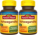 Nature Made Ashwagandha Capsules 125 mg for Stress Support, 60 Capsules, 60 Day Supply (Pack of 2)