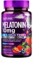 Nature Melatonin 10 mg Chewables tarafından inşa edilen - Max Strength Melatonin - Yetişkinler için Hızlı Dissolve Chews - Uyuşturucu Özgür Uyku Yardımı Tamam - Vegan, Non-GMO, Gluten-Free – Berry Flavor - 120 Chewable Tabletler