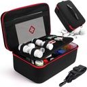 Yewltvep Pill Şişe Organizer, Tıp Organize Kutusu, Travel Medicine Şişe Organizer Storage, Hard Shell First Aid Case, First Aid Box for Emergency Drug, First Aid Bag (Case Only)