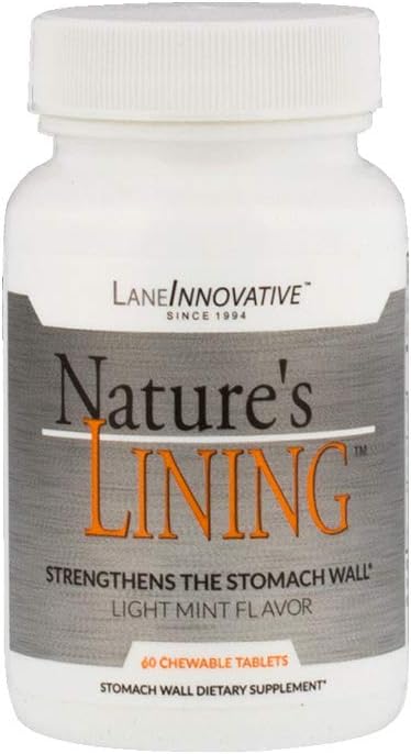 Lane Yenilikçi - Doğanın Lining, Chewable Tabletleri, Stomach Duvarını Korumaya yardımcı olur, Long Lasting Relief, Supports Digestive Balance* (60 Hizmet)