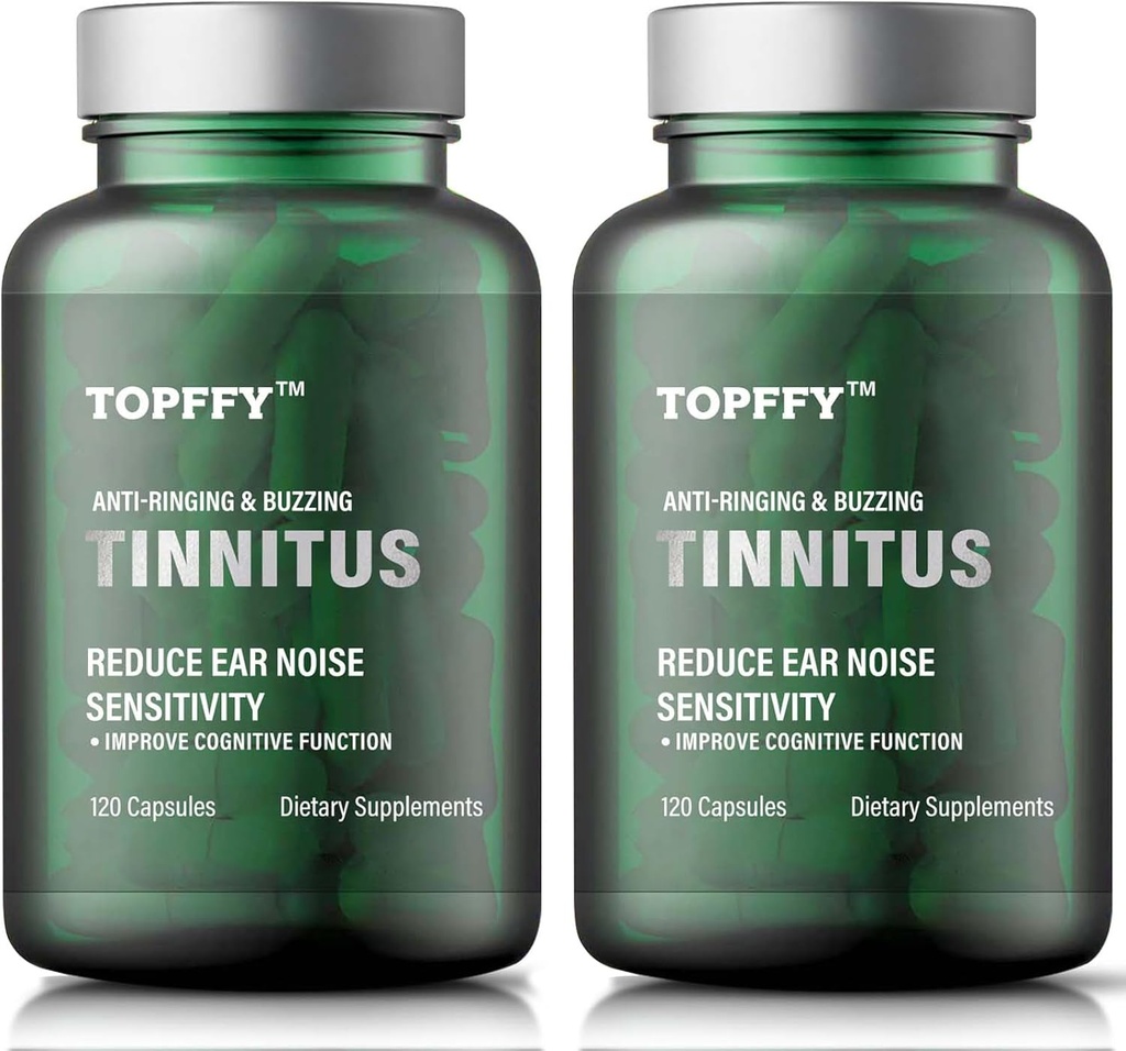 Ringing Ears, 1200MG Tinnitus Relief Supplement, İşitme kaybı ve Ear Ringing & Tinnitus Relief,240 Softgels(2pack)