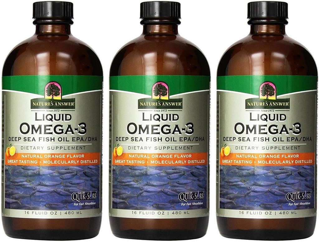 (3 PACK) - Natures Answer - Omega 3 Liquid | 480ml | 3 PACK BUNDLE