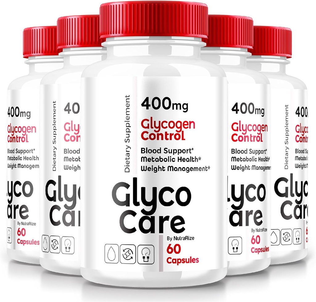 (5 Pack) Glyco Care Capsules, Glyco Care Advanced Blood Support Supplement, Glyco Care Health Support Pills, Genel Wellness için maksimum Güçlü Formula, All Natural GlycoCare Yorumları (300 Capsules)