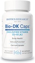 Biotics Research Bio-DK CapsTM-Emulsified Vitamin D and K, Vitamin D3 125 mcg & Vitamin K (k1,k2) 550 mcg- MK7- Vitamin D3 K2 K1, Güçlü Bones, Musculo iskeletsel Güçlü, Sağlıklı Kalp & 60 Caps