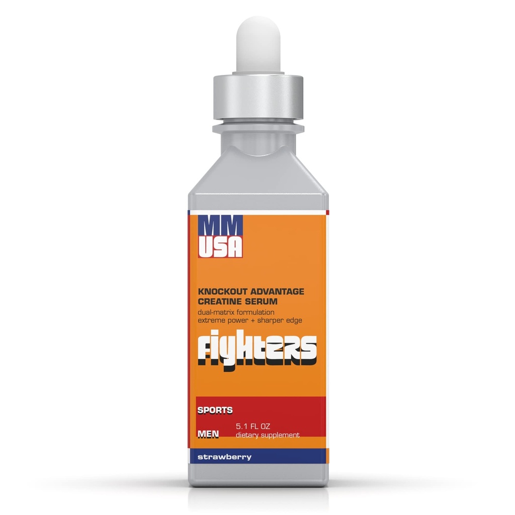 MMUSA Fighters Creatine Serum: Boost Strength, Power & Energy for Boxing. Enhance Stamina & Muscle Build. Packed with MSM, Amino Acids, Vitamins & Glucosamine. Joint Protection. Strawberry, 5.1 Fl Oz