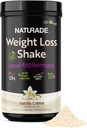 Naturade Kilo Kaybı Shake Meal Emekliliği, 18 Hizmet - 25g Plant-Based Protein, CLA, Fiber & 18 Vitaminler ve Mineraller Günlük Beslenmeyi Geliştirmek için Tasarlandı - Vanilla Crememe