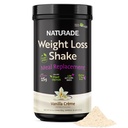 Naturade Weight Loss Shake Meal Replacement, 18 Servings - 25g Πρωτεΐνη Βασισμένη σε φυτά, CLA, Ίνες & 18 Βιταμίνες και Ορυκτά Σχεδιασμένο να κουρεύει και να ενισχύει την καθημερινή διατροφή - Vanilla Creme