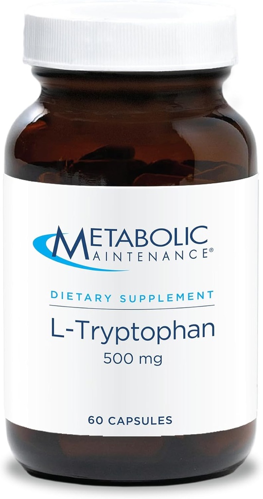 Metabolic Bakım L-Tryptophan - Üstün Aborpsiyon + Vitamin B6 - Mood + Appetite Supplement, Vegan + No Fillers (60 Capsules)