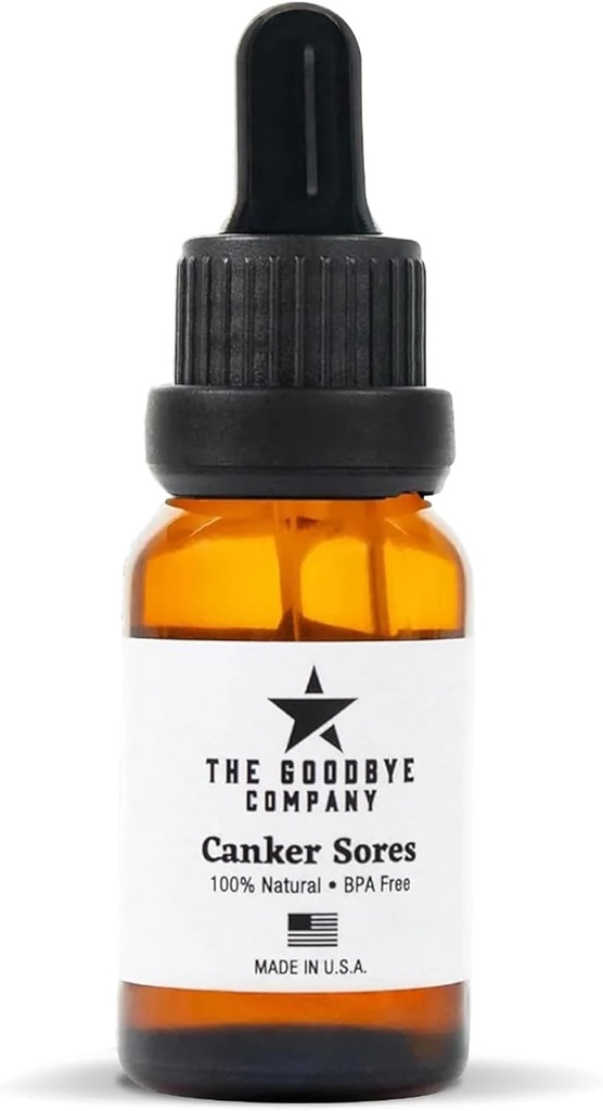 Hoşçakal Şirketi Organik Canker Sore Relief Serum, Vegan 15mL - Hızlı Doğal Ağrı İyiliği, Clove, Cilantro & Lavender, Chemical-Free, ABD'de Sanat