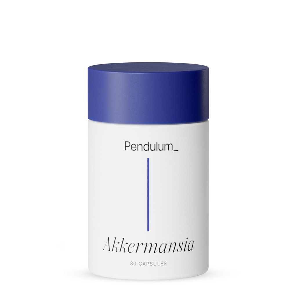Pendulum Akkermansia Probiotic με προβιοτικές ίνες - Αυξάνει την παραγωγή GLP-1, καθυστερημένη απελευθέρωση, τρίτο μέρος δοκιμαστεί, 100M AFU Live Strain για την υγεία των γυναικών & ανδρών (30 κάψουλες, 1-πακέτο)