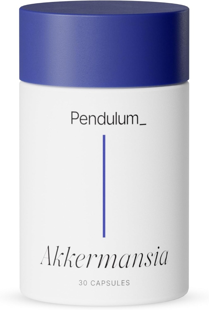 Pendulum Akkermansia Probiyotik with Prebiyotik Fiber - GLP-1 Production, Gecikme, Üçüncü Partili Test Edildi, 100M AFU Live Strain for Gut Health for Men & Women (30 Capsules, 1-Pack)
