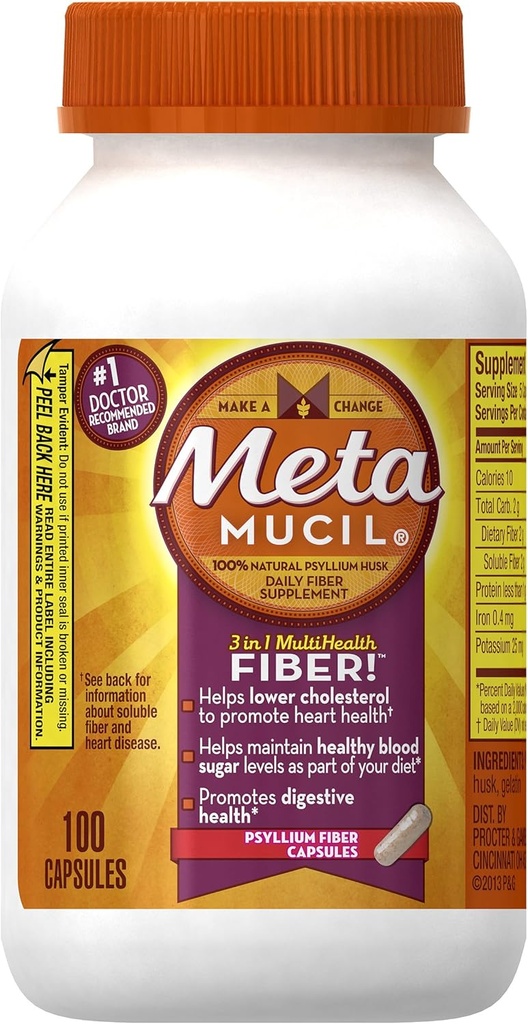 Metamucil Multi-Sağlık Fiber Capsules Tarafından Meta 100 kapsül şişe (OLD)