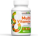 GoodTM Men's Bio-Active Complete Multivitamin, Daily Supplement with Vitamin A, B12, C, E, Lycopene, Vegan, 60 Capsules