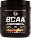 PMD Sports BCAA Şarj Edilmiş Lezzetli Asit Performans ve Kurtarma için Mix - Workout ve Daily Energy için Kas Fonksiyonlu artırmak - Sour Peach Ring (30 hizmet)