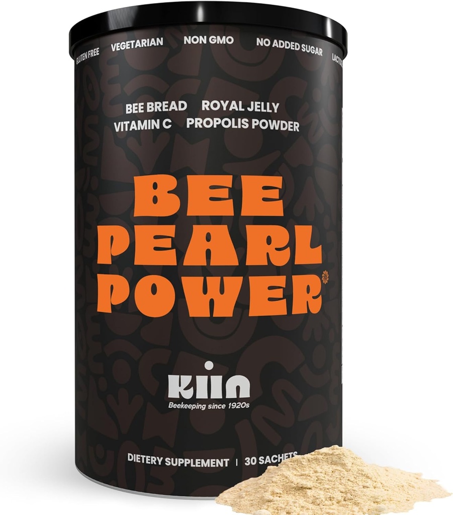 Kiin Bee Bread Toz - Fermented Pollen & Honey, 100% Doğal Multivitamin, Enerji, Metabolism, Uyku, Kurtarma, Immunity | Contains Royal Jelly ve Propolis