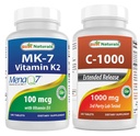 D3 & Vitamin C 1000 mg ile En İyi Doğal Vitamin K2 (MK7)