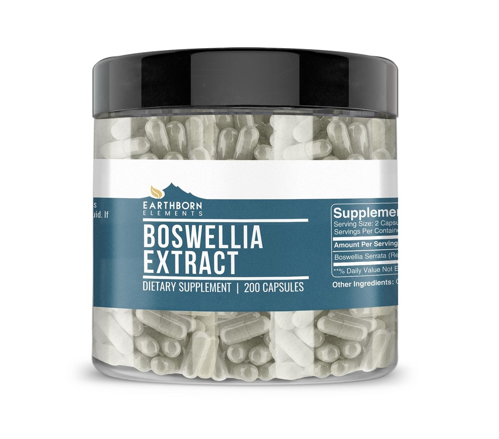Earthborn Elements Boswellia Serrata Extract 200 Κάψουλες, καθαρό & μη αραιωμένο, χωρίς πρόσθετα
