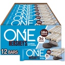 BİR Protein Barları, Hershey'nin Kurabiyeleri 'N' Creme, Gluten Free with 18g protein and 3g Sugar, Pantry Staples, 2.12 oz (12 Count)