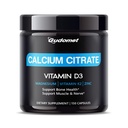 High-Absorption Calcium Citrate with Vitamin D3 & K2 - Supports Bone, Muscle & Nerve Health - 150 Capsules