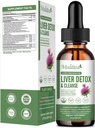 Liver Health Liquid Drops -Detox & Repair with Artichoke Milk Butle Silymarin Extract, Dandelion,Turmeric, Berberine Renew w/21 Potent Herb-Nutrients-60 ml