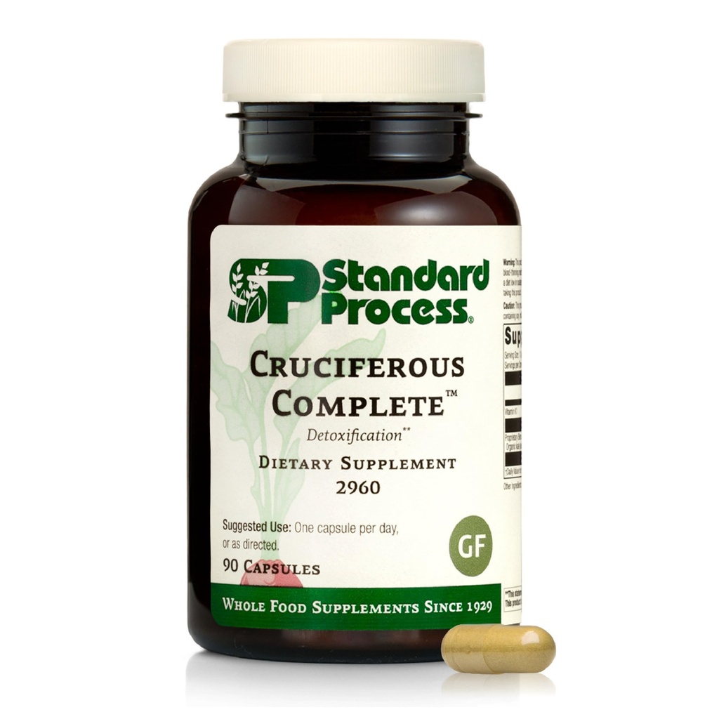 Standart Süreç Cruciferous Complete - Tüm Gıda Antioksi, Detox ve Liver Support with Vitamin K, Organik Kale ve Brussel Sprouts - 90 Capsulessel Sprouts - 90 Capsules