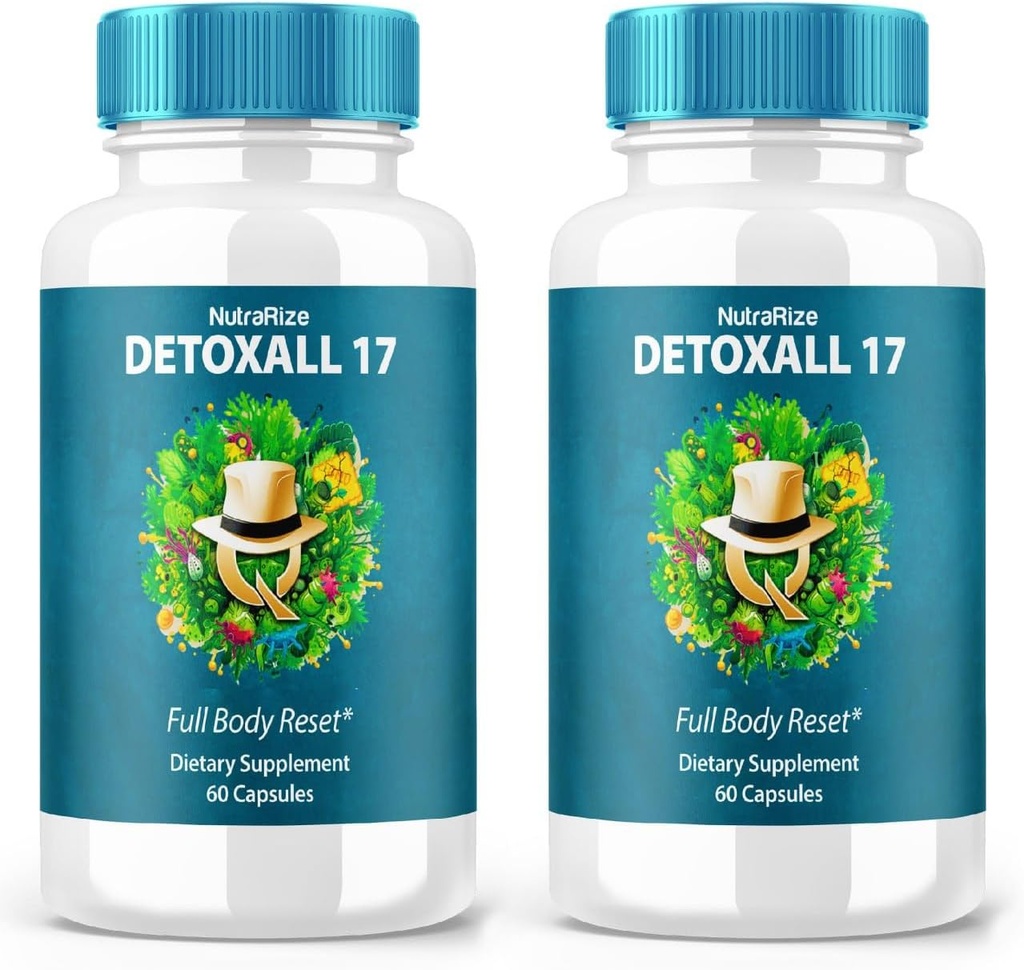(2 Pack) DetoxAll 17, DetoxAll 17 Full Body reset, DetoxAll17 Diyetary Supplement for General Health and Wellness, maximum Strength All- Natural Pills to Boost Energy, Detox All 17 Review (120 Capsules)