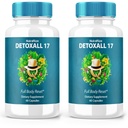 (2 Pack) DetoxAll 17, DetoxAll 17 Full Body reset, DetoxAll17 Diyetary Supplement for General Health and Wellness, maximum Strength All- Natural Pills to Boost Energy, Detox All 17 Review (120 Capsules)