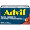 Advil Ağrı Reliever ve Ateşleme, Ibuprofen 200 mg Ağrı Yardımı - 50 Kaplamalı Tabletler