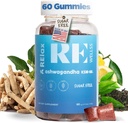 Ashwagandha & Vitamin D Gummies | Diyet Supplements | KSM 66 Ashwagandha for Calmness Support 300 mg | L-Theanine Lemon Balm | Natural Herbal Non-GMO Sugar Free Gluten Gelatin Free | 1 Pack