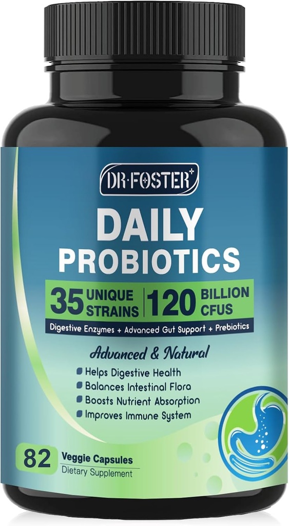 Erkekler ve Kadınlar için Digestive Health için 120 Milyar CFUs 82 Count