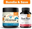 Sandhu's Pure Bovine Colostrum Toz Supplement for Humans & Beet Root Toz with Bioperine Capsules| Supports Immune, Gut, Muscle & Health Levels