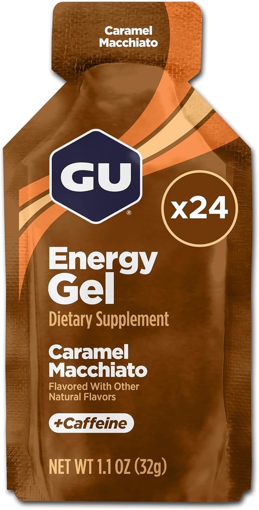 GU Energy Original Sports Beslenme Enerji Gel, Caramel Macchiato, 24 Kont Box