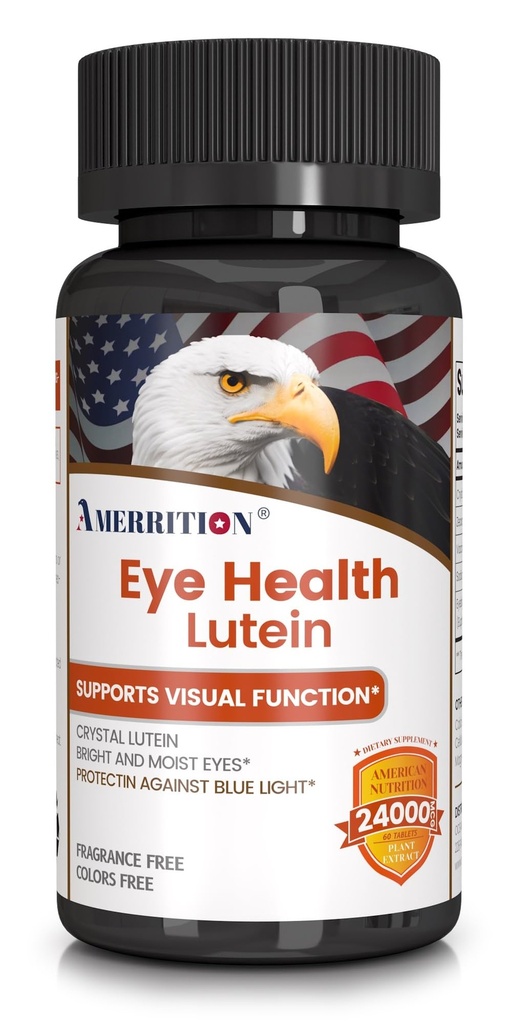 Gelişmiş Lutein Eye Health Supplement - Zeaxanthin, Supports Vision & Eye Health - Non-GMO & Gluten Free - Natural Eye Vitamin Tabletleri - 60ct