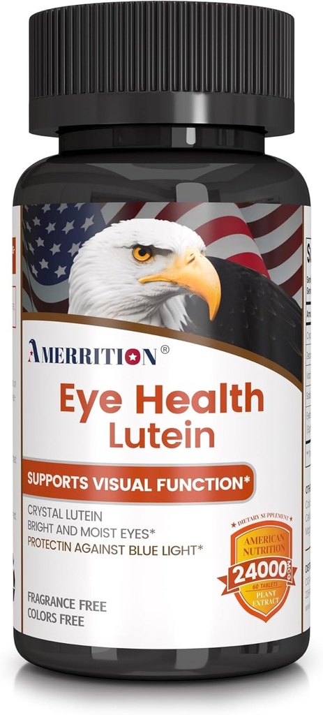 Gelişmiş Lutein Eye Health Supplement - Zeaxanthin, Supports Vision & Eye Health - Non-GMO & Gluten Free - Natural Eye Vitamin Tabletleri - 60ct