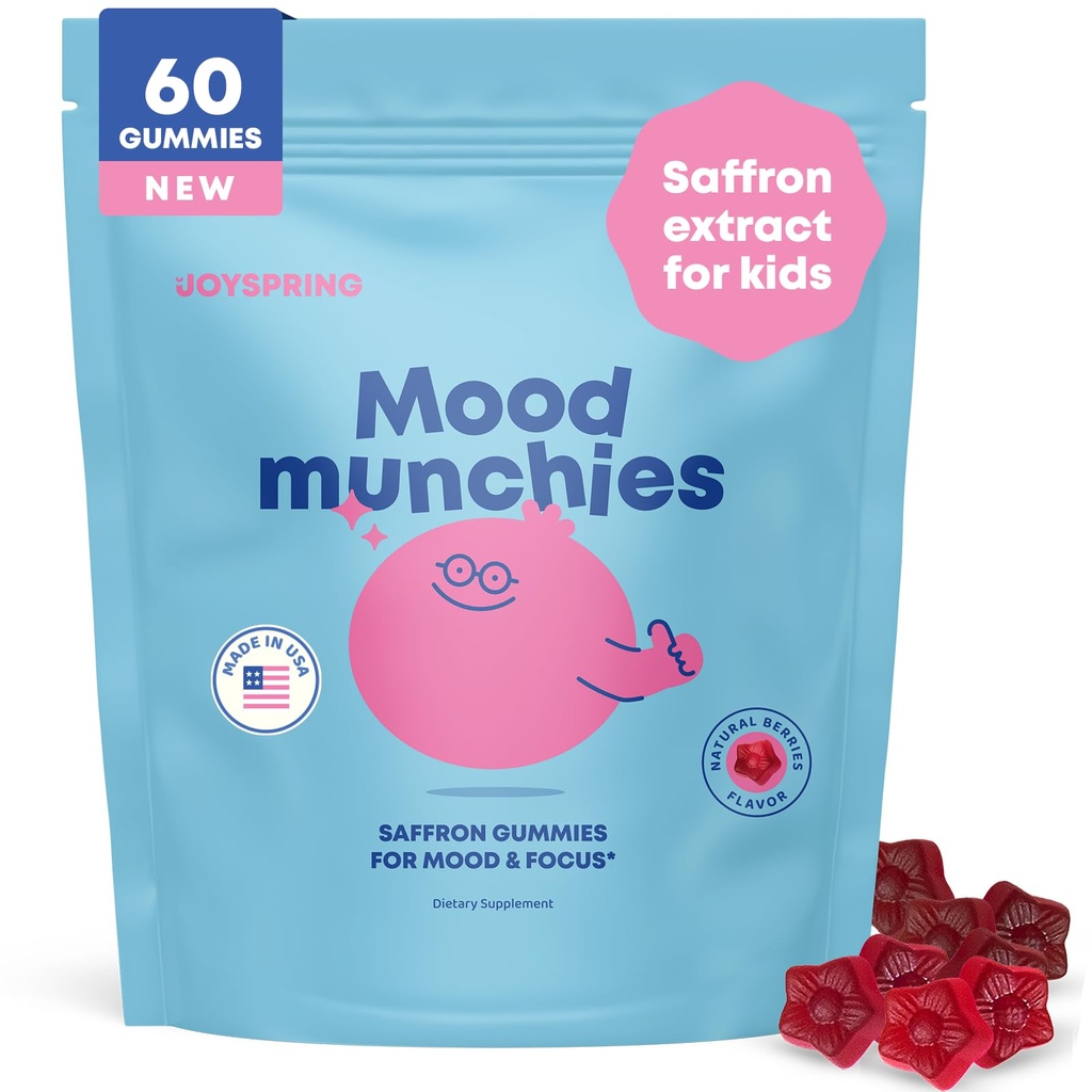 Çocuklar için Saffron Gummies | GABA Supplements Teklifi Mood Destek ve Calms Temper Tantrums | Sugar Free Gummies