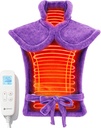 CooCoCo Back Isıtma Pads for Women Grandma, FSA Eable Heat Pad for Back Pain Relief, Cute Heat Pad with 6 Heat Levels, Noel Hediyeleri Anne Kar Her Grandma, ETL sertifikalı, Mor