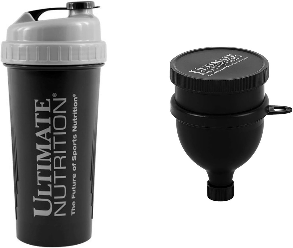 Ultimate Beslenme Filtrelenmiş Shaker Şişe ve Triple Katman Kapsül ve Toz Organizecı
