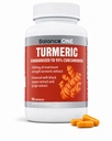Ισορροπία ONE Turmeric Extract 1000mg με μέγιστη δύναμη 95% Κουρκουμινοειδή - Turmeric Curcumin Supplement for Joint Comfort & Antioxidant Support - εκχύλισμα τζίντζερ και BioPerine - 1 Μήνα προσφοράς