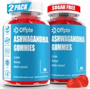 Ashwagandha Gummies Sugar Free for Women Men, High Potency Ashwagandha Root Extract Supplements with L-Theanine GABA Chamomile Turmeric Vitamin D3 B12 for Stress Yetişkinler (Mixed Berry)