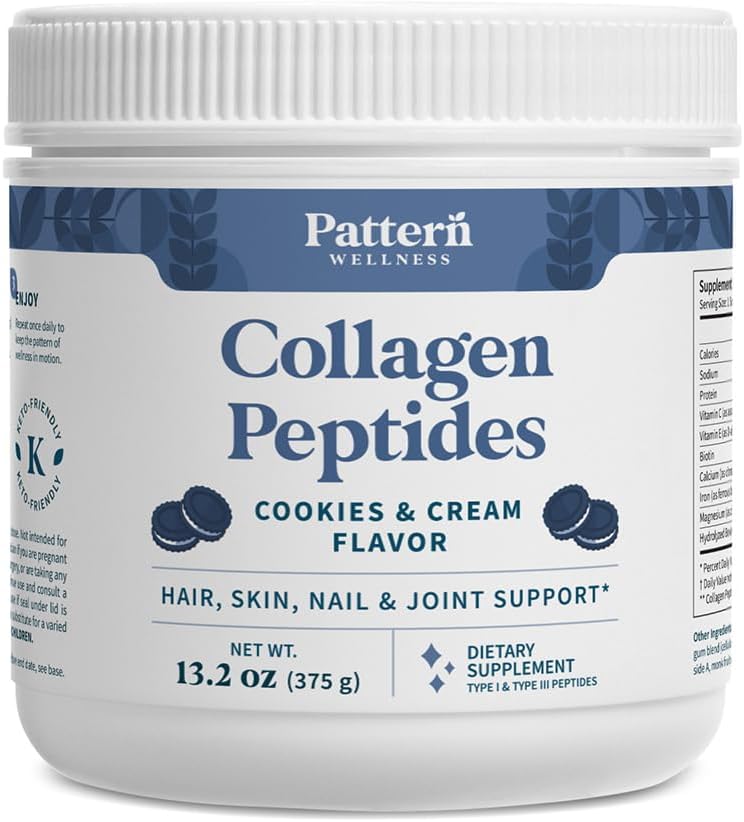 Desen Wellness CollagenRa Toz (Type I & III) - Saç, Nails, Skin & Ortak Destek - Grass Fed & Pasture-Raized - Hydrolyzed, Non-GMO, Dairy Free, & Keto-Friendly - Cookies & Cream (13 Oz)