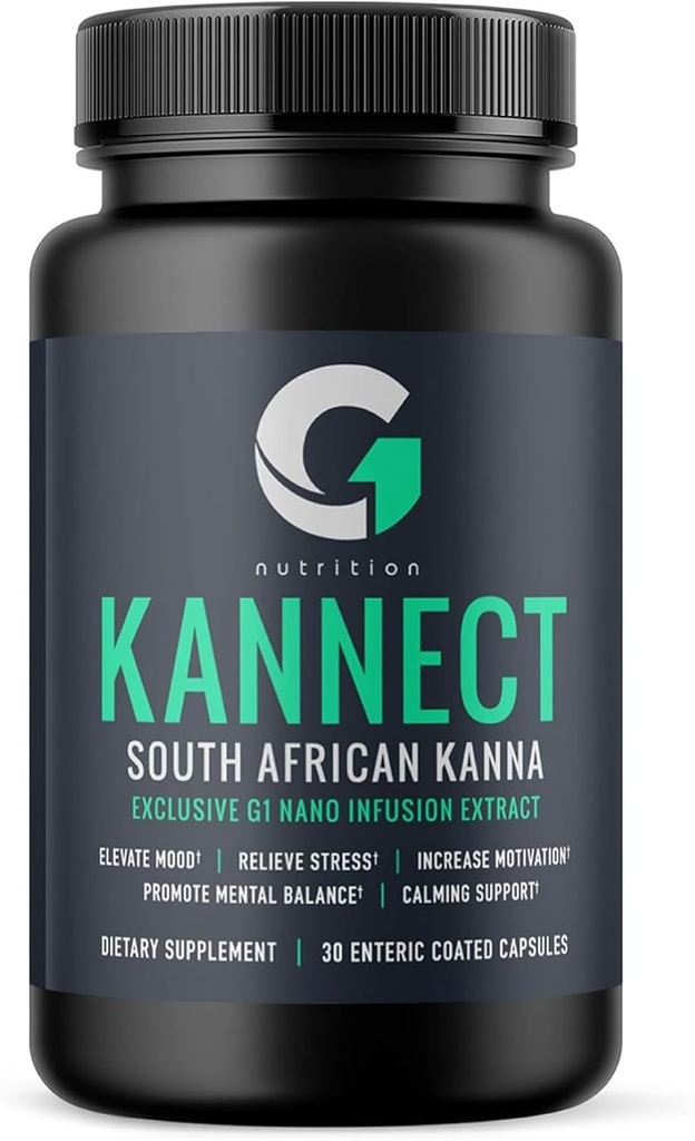 Kannect Sceletium Tortuosum Dietary Supplement - 100mg Nano Infusion Extract for a Natural Calm & Mood Boost - Enhances Mental & Physical Health - 30 Services