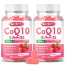 Sugar-Free CoQ10 Gummies 250mg, Coenzyme Q10 Supplements Plus Omega-3, Vitamin B6 & çinko, High Abpole CoQ10 Proular Energy & Antioksi Support, Raspberry Flavor, Vegan 120Cts